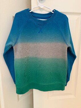 Mini Boden - Tie Dye Sweatshirt Green / Blue - Size 6-7Y